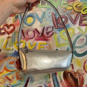 Silver Shoulder Bag